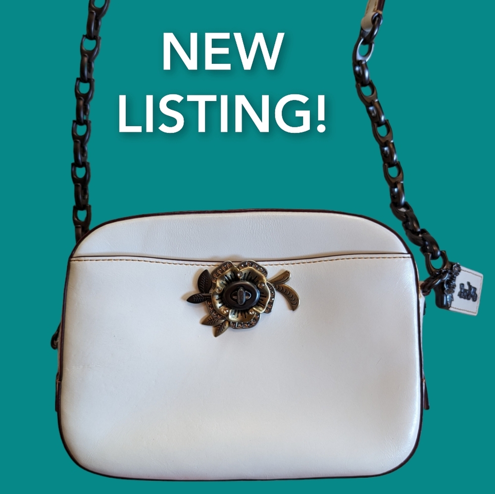 🦄HTF 1941 Tea Rose Turnlock Camera bag with vintage floral print